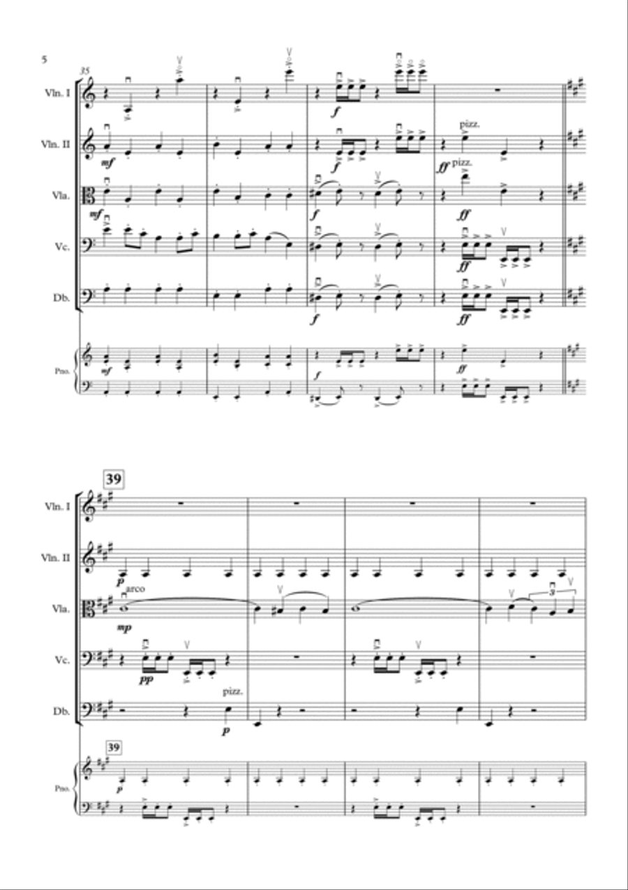 Dracula's Day Off String Orchestra scores gallery preview page 6