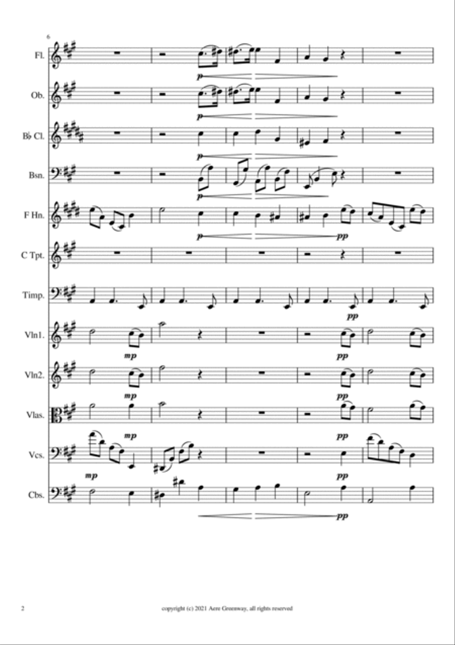 Brahms Intermezzo Opus 118 No. 2, arranged for full orchestra Full Orchestra scores gallery preview page 3