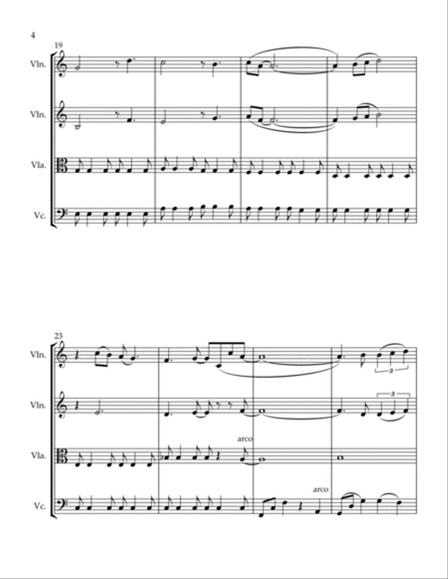 Endless Love String Quartet scores gallery preview page 6