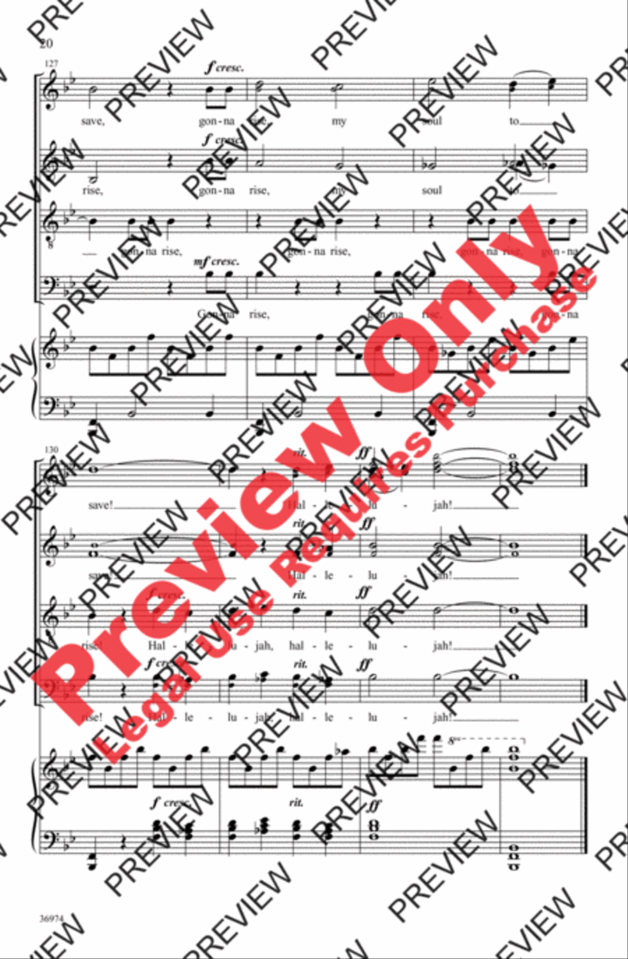 He's Gonna Rise, My Soul to Save! 4-Part scores gallery preview page 20