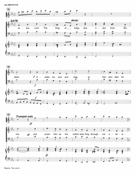 Rejoice The Lord is King! (Easter with Choir, Orchestra and Trumpet) image number null