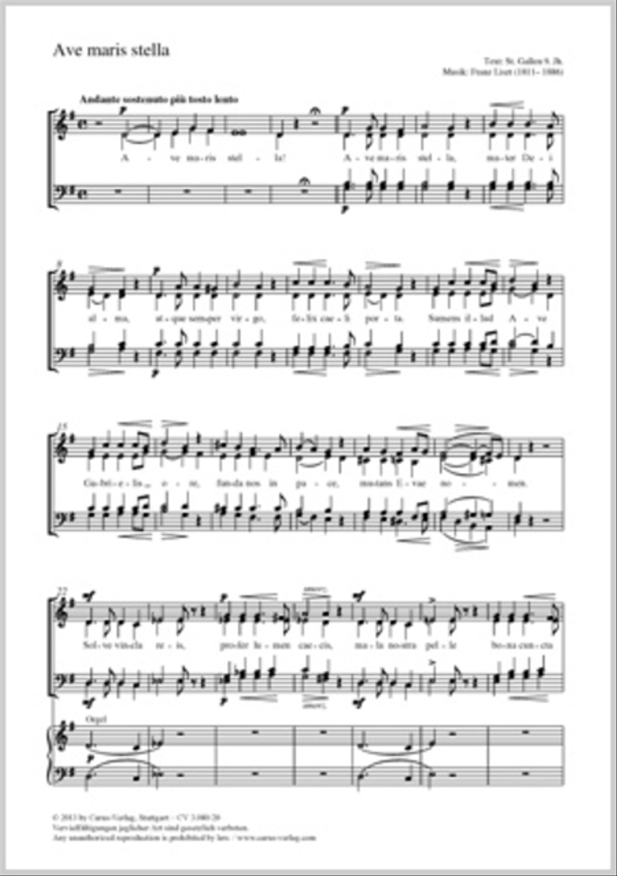Ave maris stella (Ave maris stella (Ave, Stern der Meere)) 4-Part scores gallery preview page 1