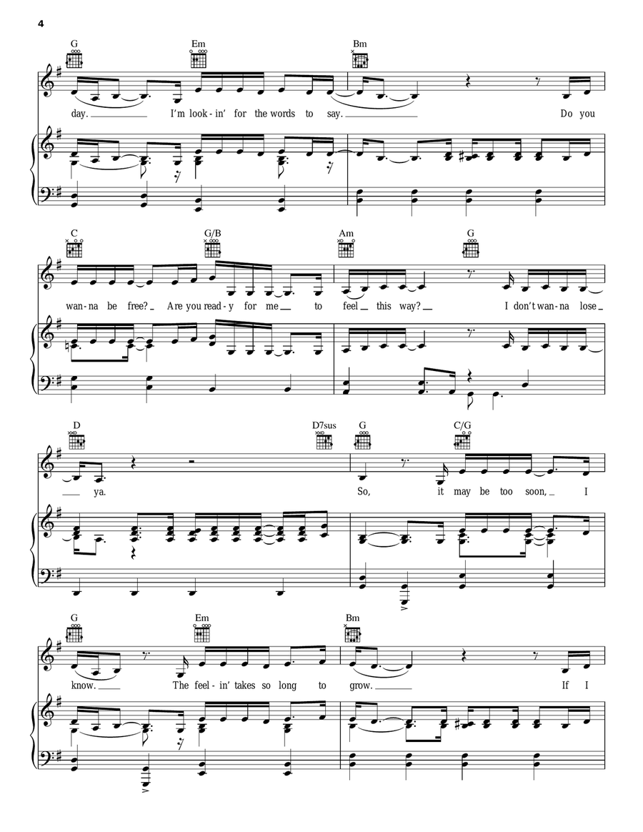 Amanda Piano, Vocal, Guitar scores gallery preview page 4
