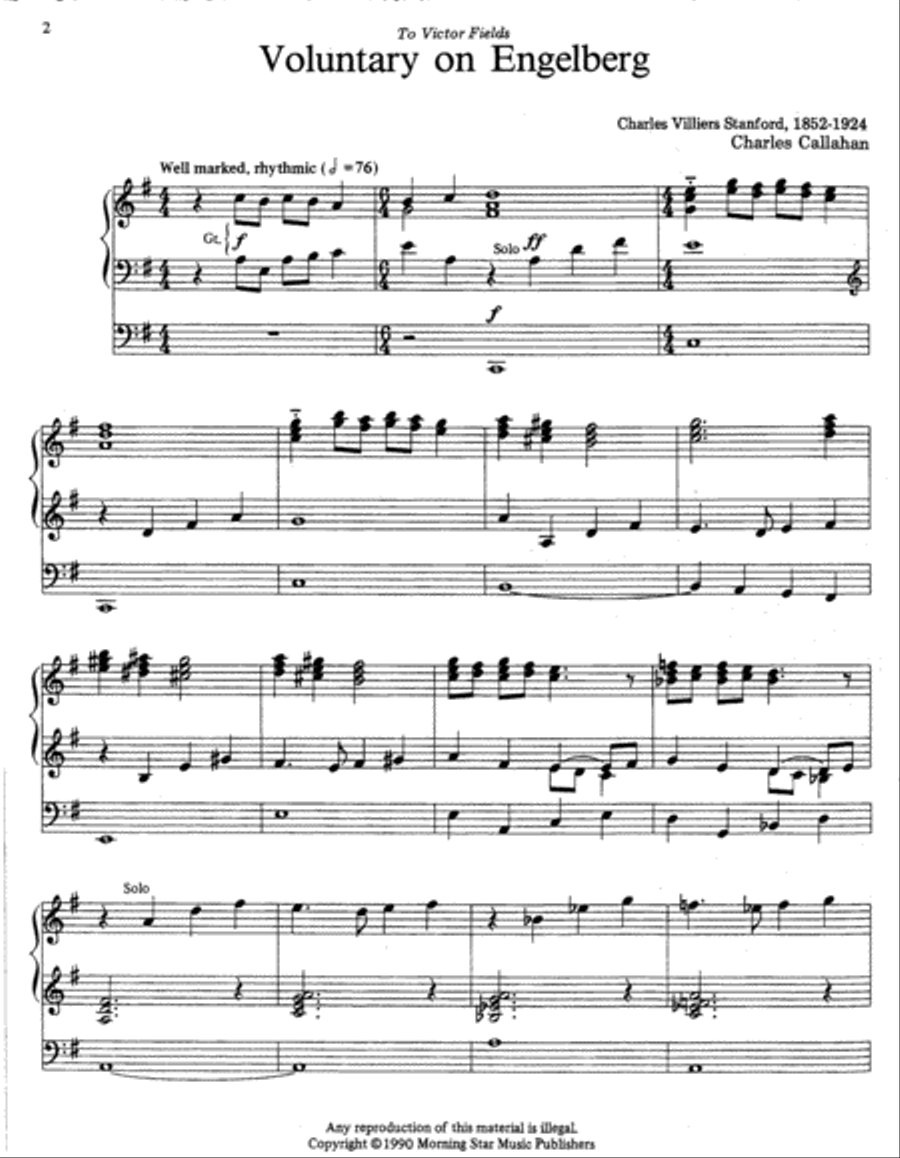 Voluntary on Engelberg Organ scores gallery preview page 2