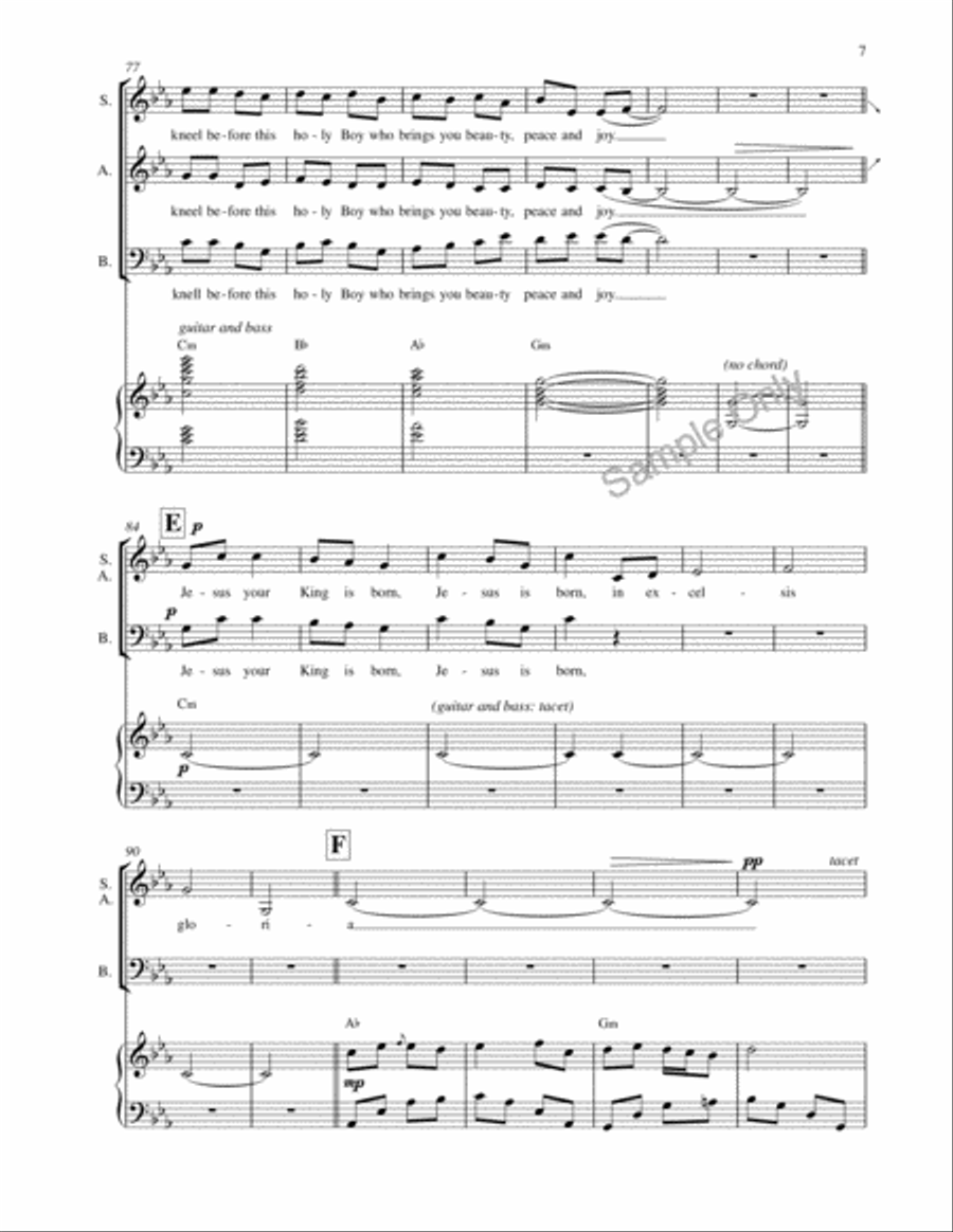 Huron Carol Huron Carol Choir scores gallery preview page 7