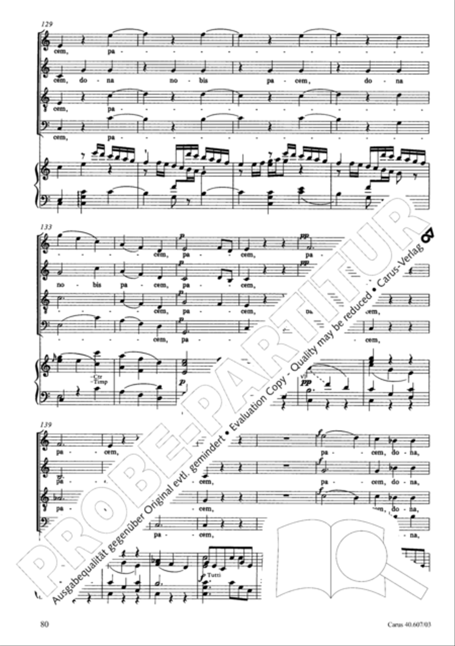 Mass in time of war (Missa in tempore belli) 4-Part scores gallery preview page 87