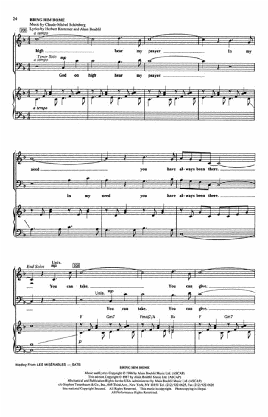 Les Misérables (Choral Medley) Choir scores gallery preview page 7