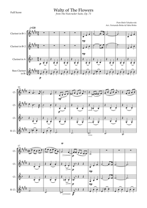 Waltz of The Flowers - from Nutcracker (P. I. Tchaikovsky) for Clarinet Quartet