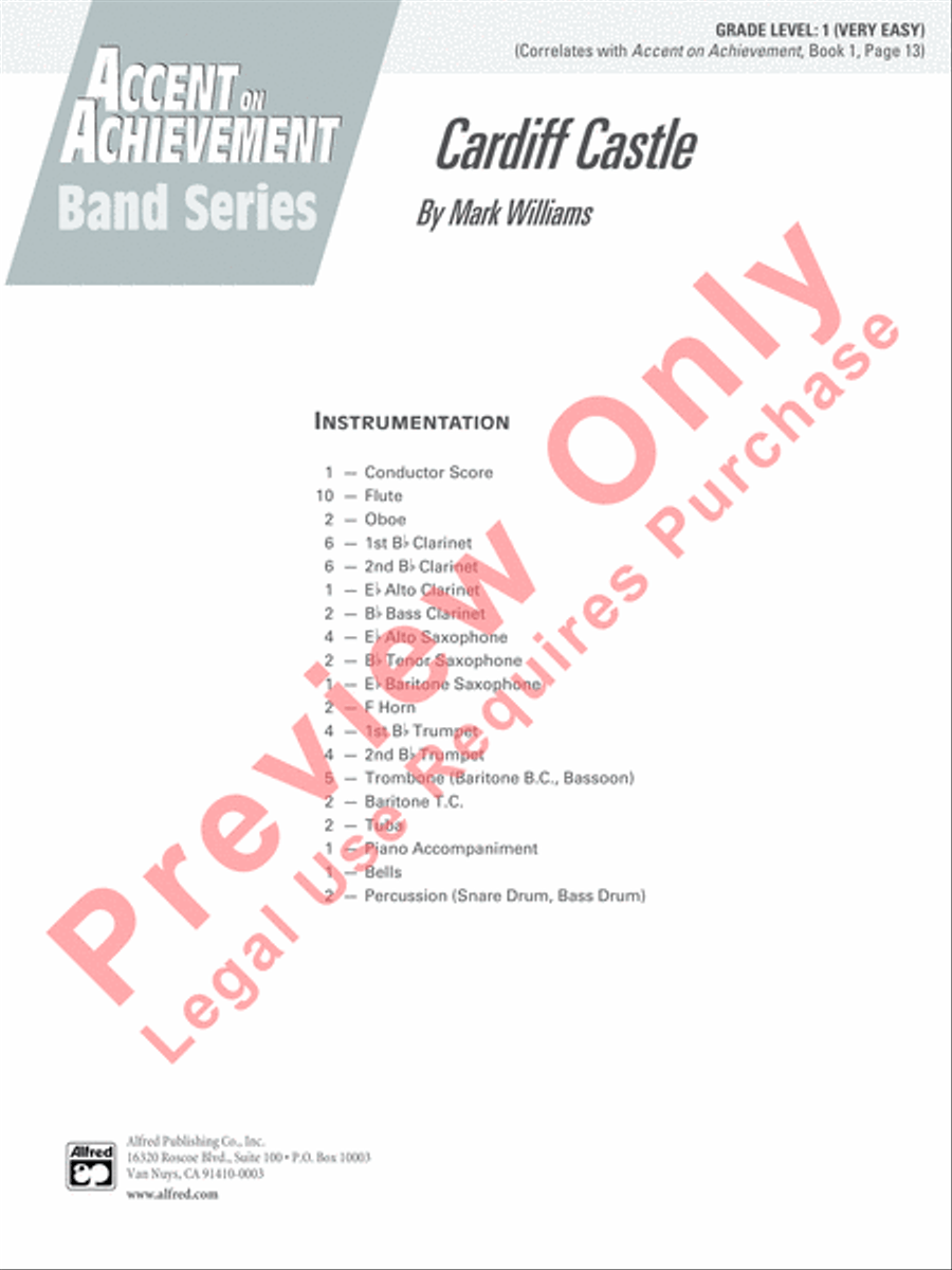 Cardiff Castle Cardiff Castle Concert Band scores gallery preview page 2