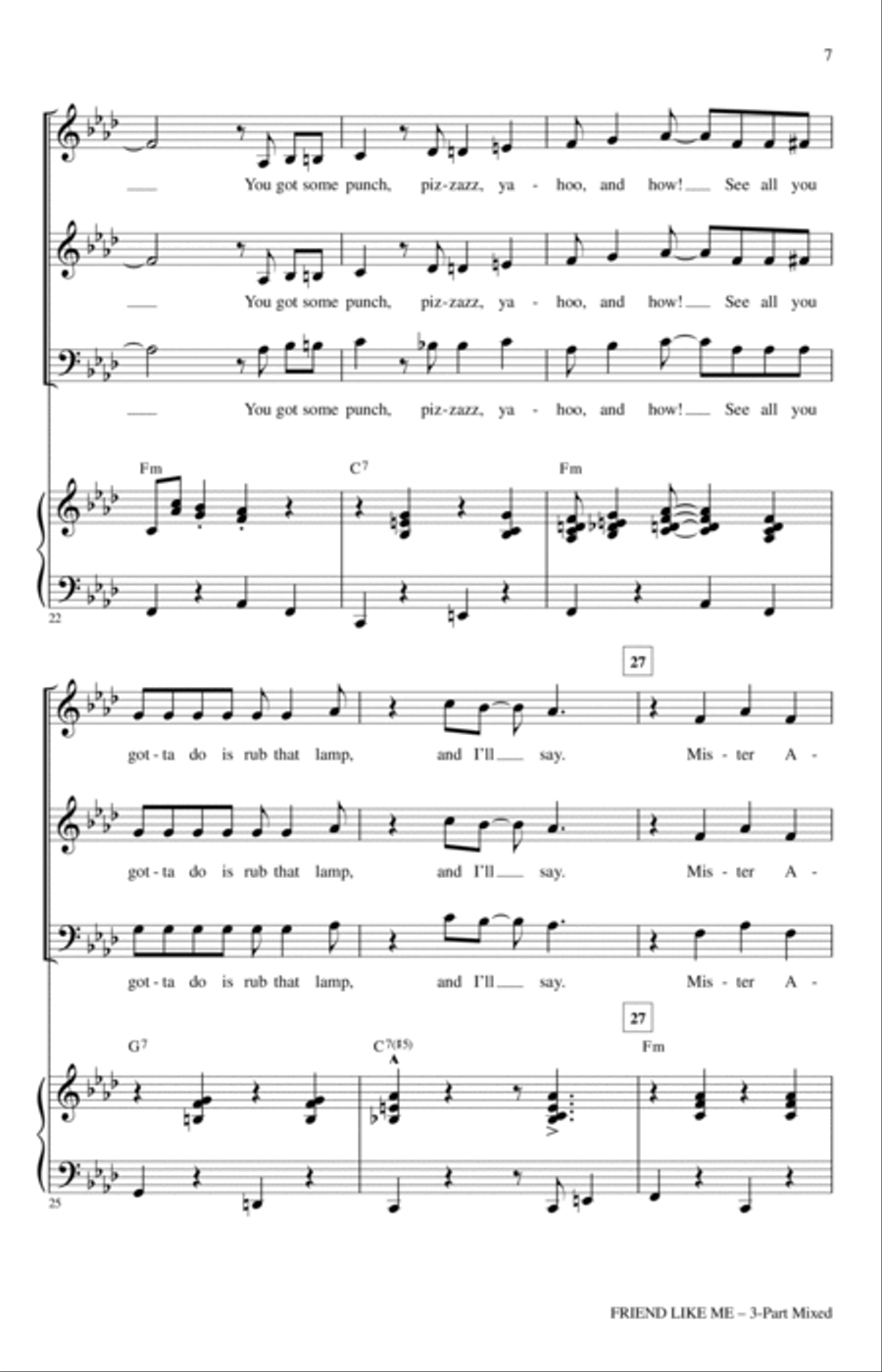 Friend Like Me (from Aladdin) (arr. Mac Huff) 3-Part scores gallery preview page 5