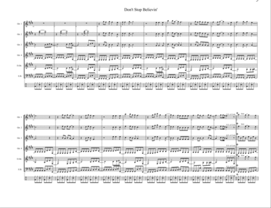 Don't Stop Believin' Guitar scores gallery preview page 3