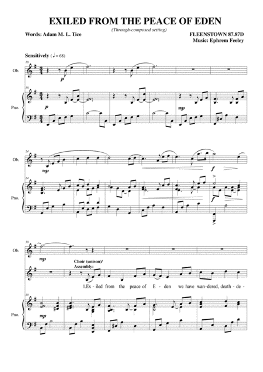 Exiled from the Peace of Eden Choir scores gallery preview page 3