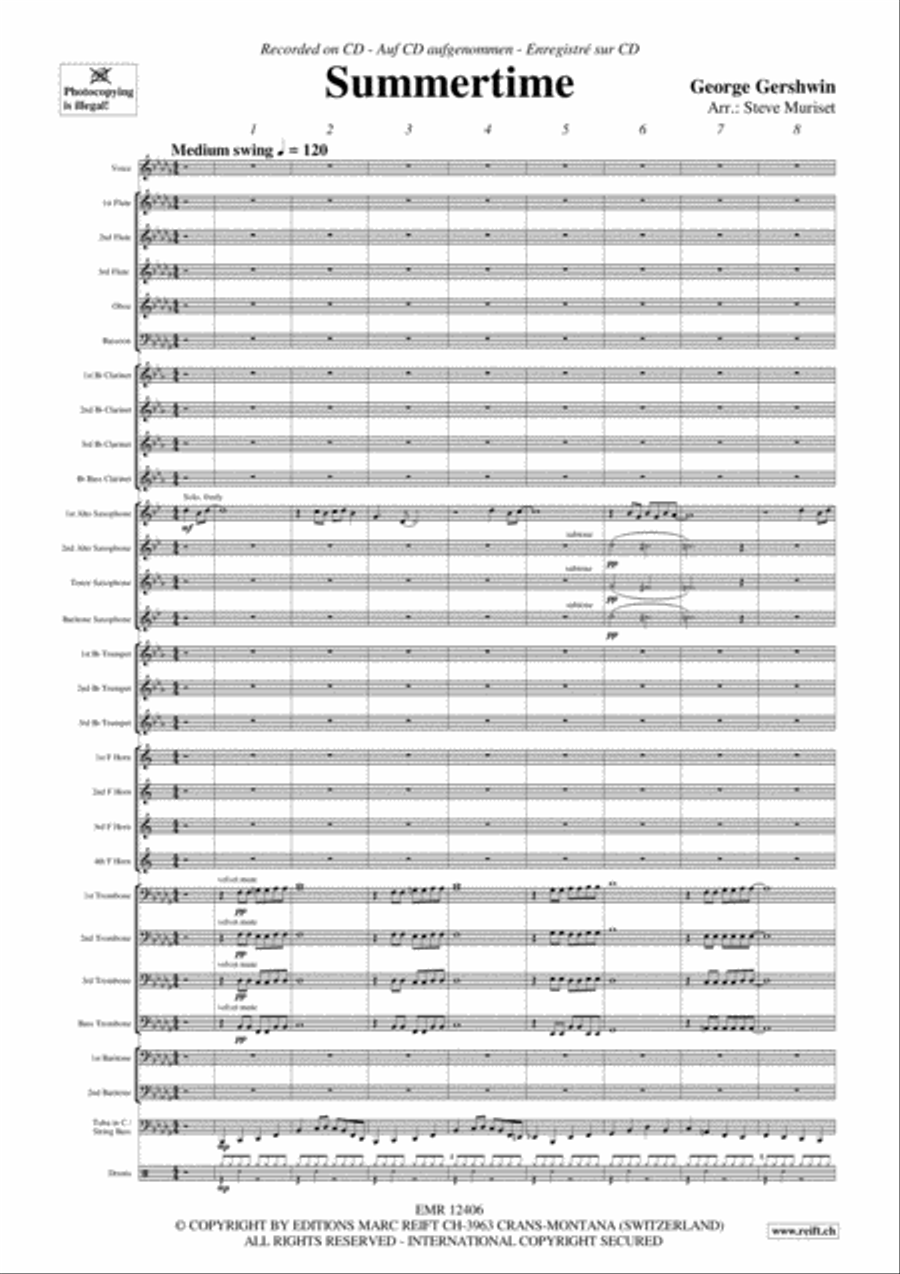Summertime Summertime Concert Band scores gallery preview page 4