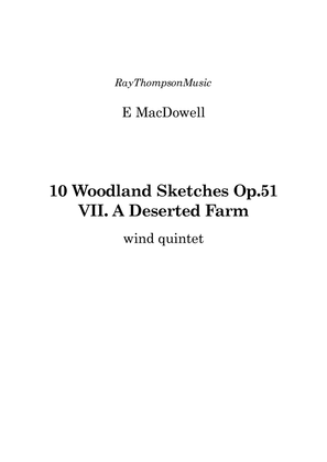 MacDowell: Woodland Sketches Op.51 No.8 "A Deserted Farm"- wind quintet