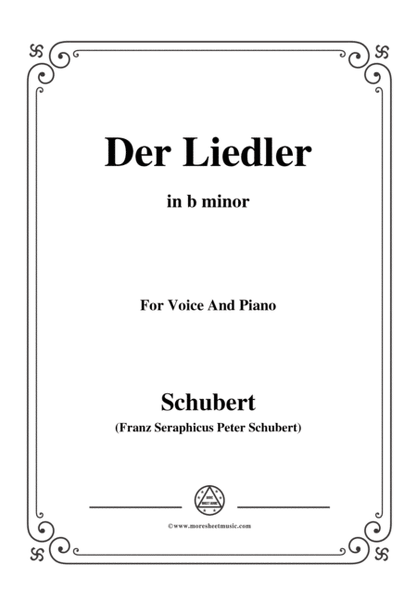 Schubert-Der Liedler,Op.38(D.209),in b minor,for Voice&Piano image number null