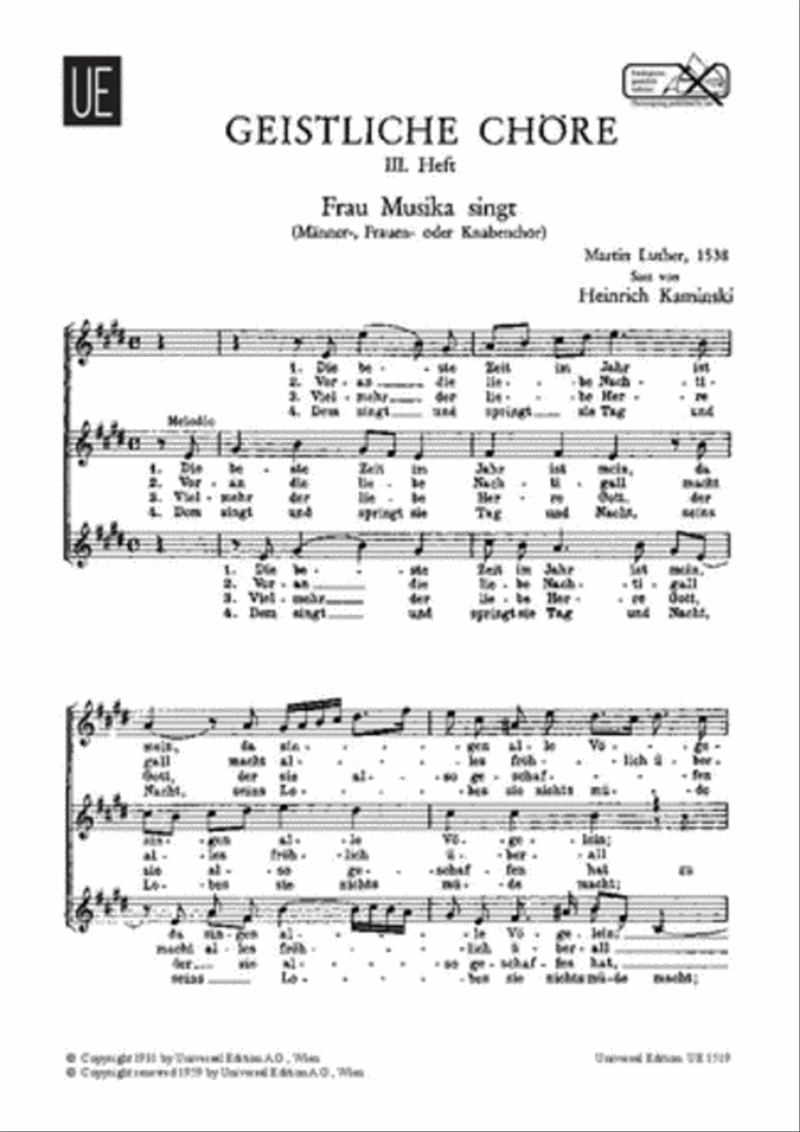 Sacred Choruses Vol. 3 Sacred Choruses Vol. 3 4-Part scores gallery preview page 1