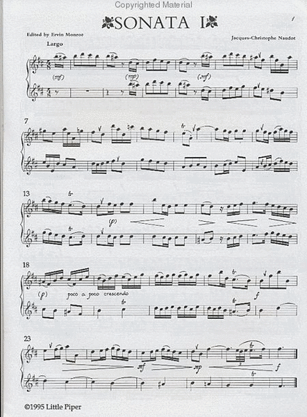 Six Sonatas for 2 Flutes. Volume 1, Nos. 1-3 image number null