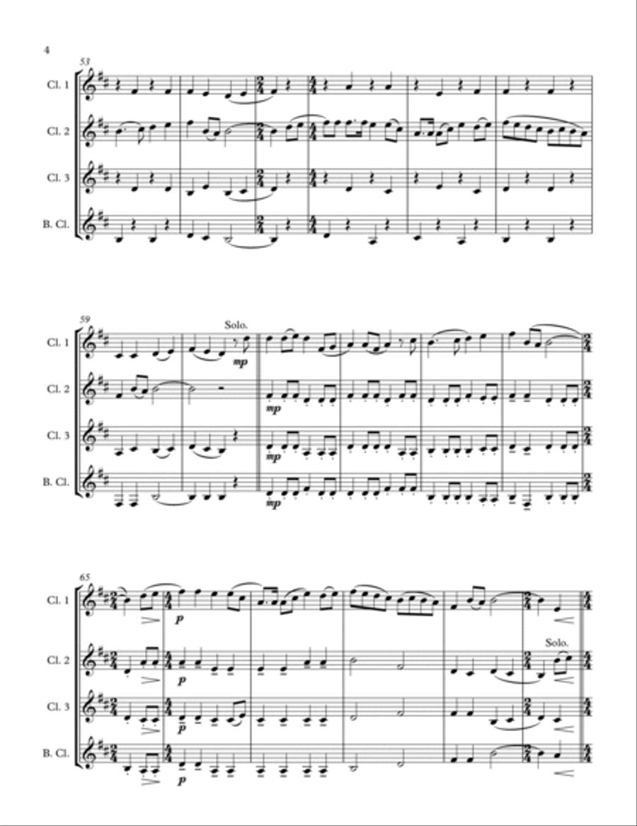 Farewell to Nova Scotia Woodwind Quartet scores gallery preview page 6