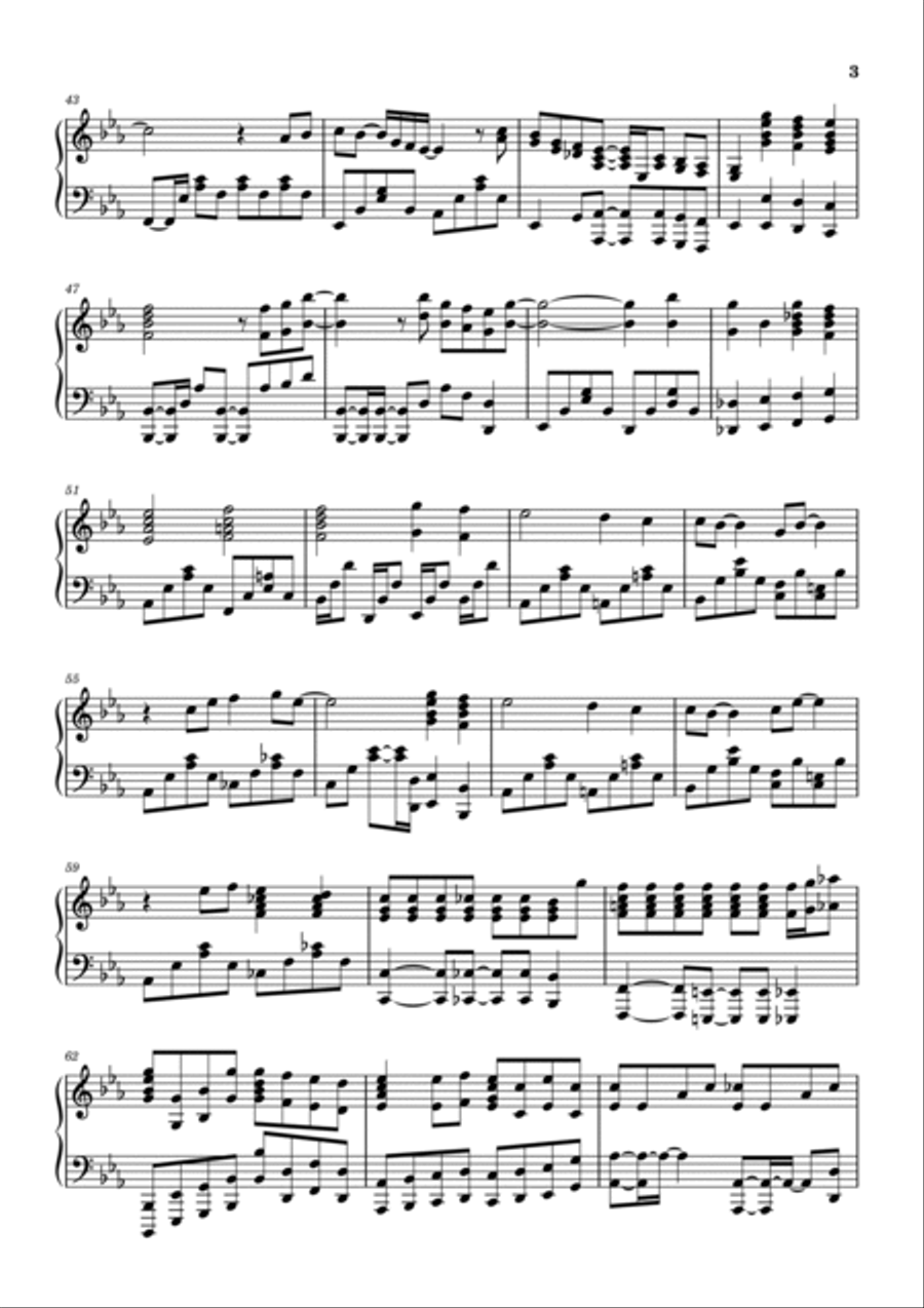 Bridge Over Troubled Water Piano Solo scores gallery preview page 3