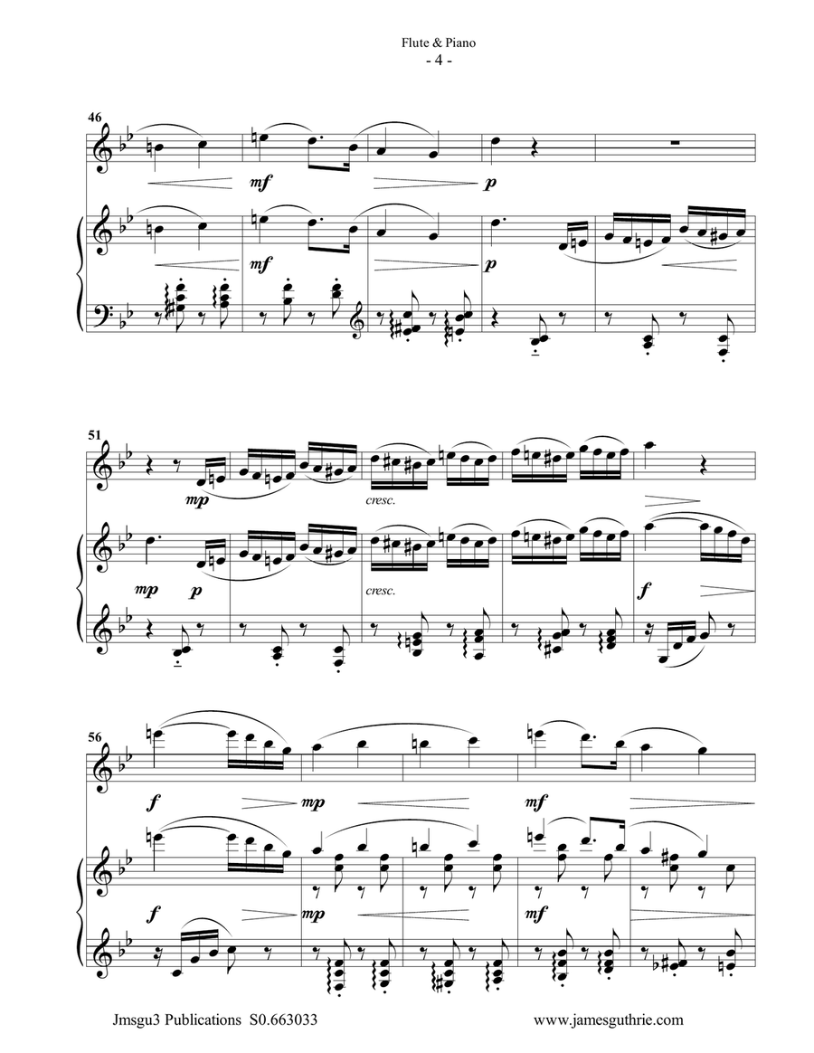 Tchaikovsky: The Complete Nutcracker Suite for Flute & Piano Flute Solo scores gallery preview page 4