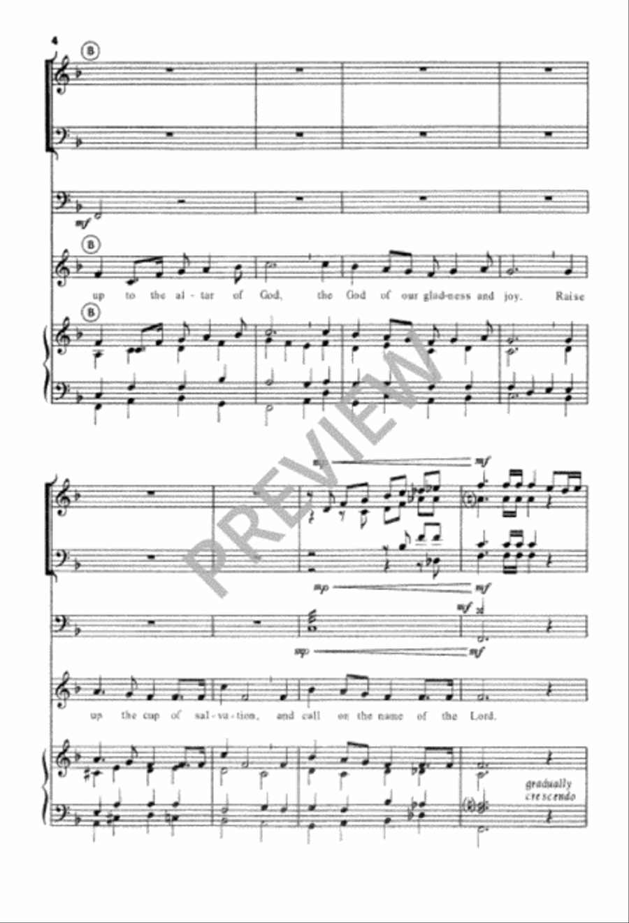 Go Up to the Altar of God 4-Part scores gallery preview page 4