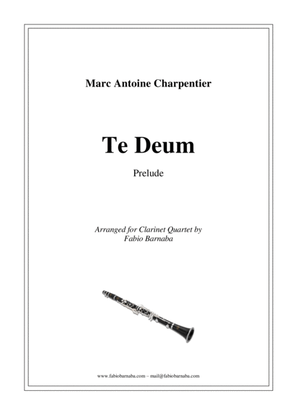 Book cover for Te Deum - Prelude for Clarinet Quartet or Clarinet Choir