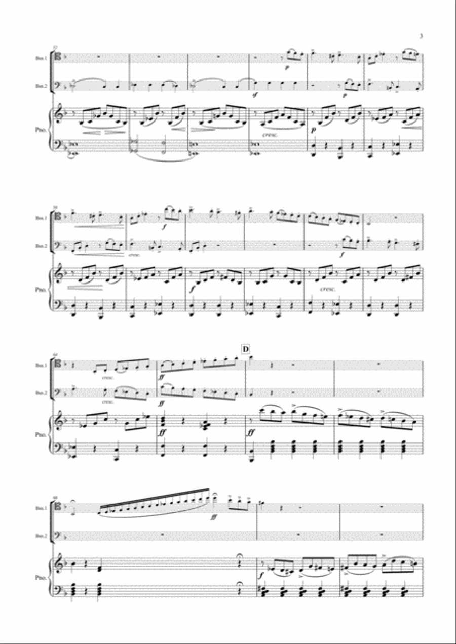 Konzertstück No.2, Op.114 arranged for 2 bassoons and piano