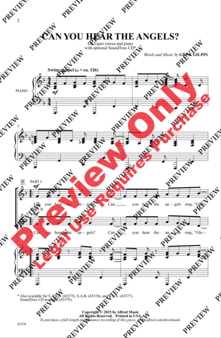 Can You Hear the Angels? Can You Hear the Angels? 2-Part scores gallery preview page 2