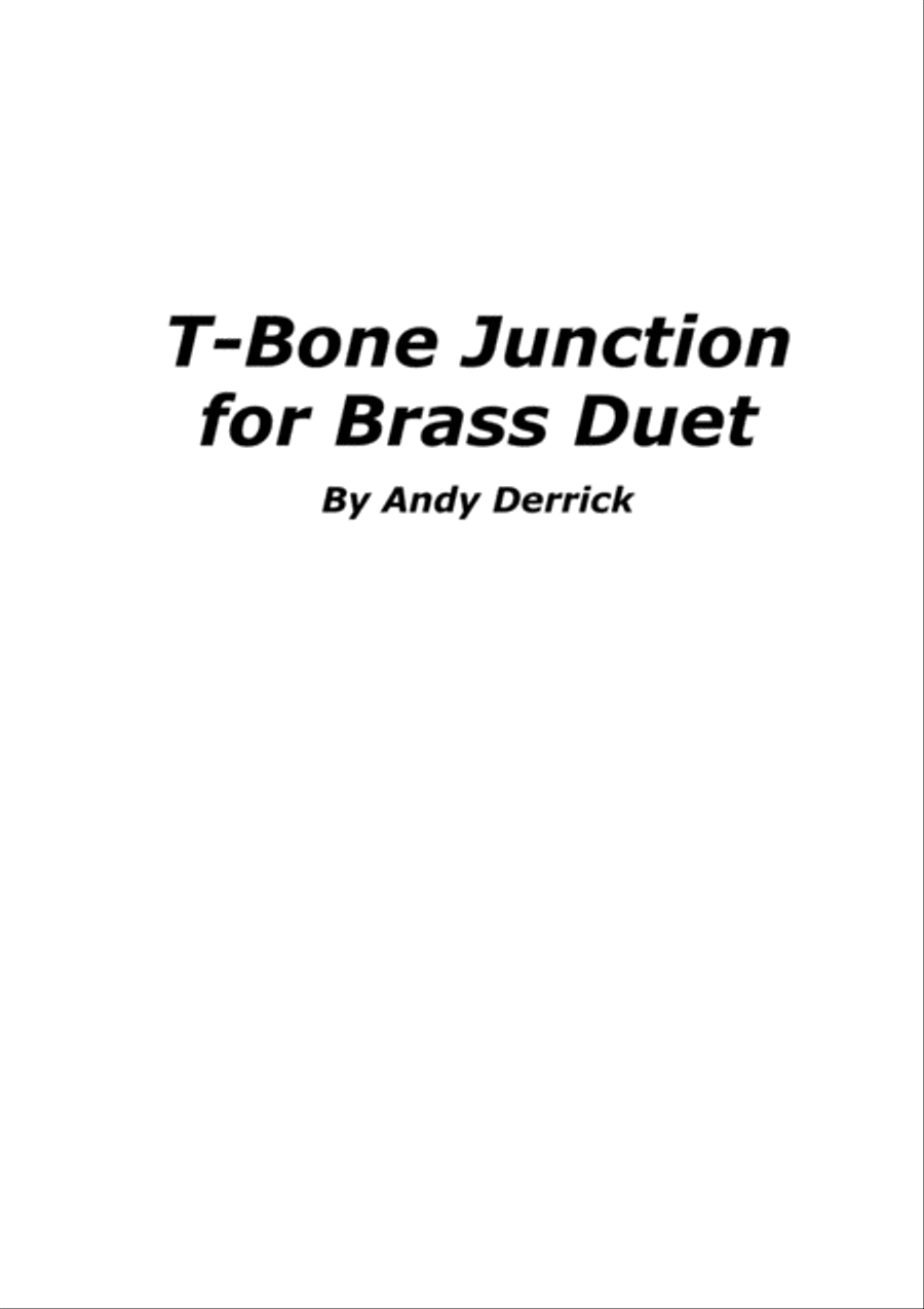 T-Bone Junction - Brass Duets in Treble / Bass Clef Brass Duet scores gallery preview page 1