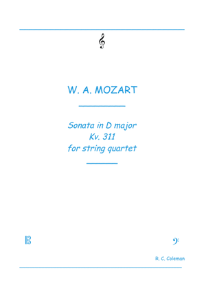 Mozart Sonata kv. 311 for String quartet