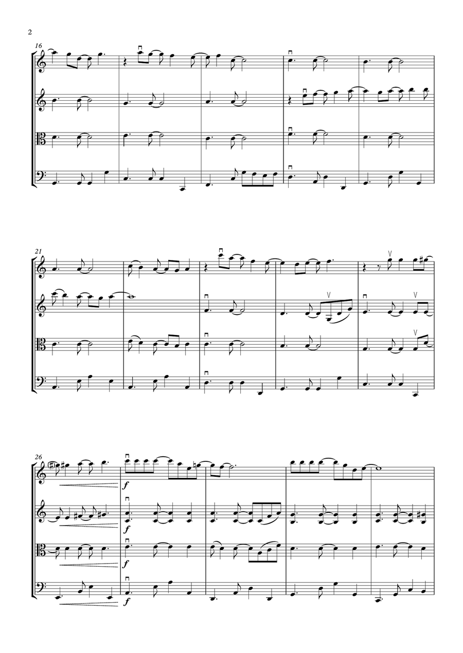 Killing Me Softly With His Song String Quartet scores gallery preview page 6