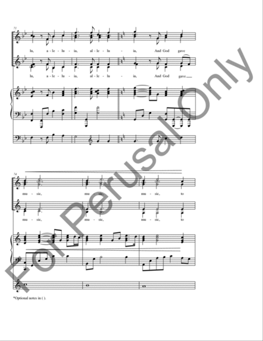 And God Gave Music And God Gave Music SSAA scores gallery preview page 12