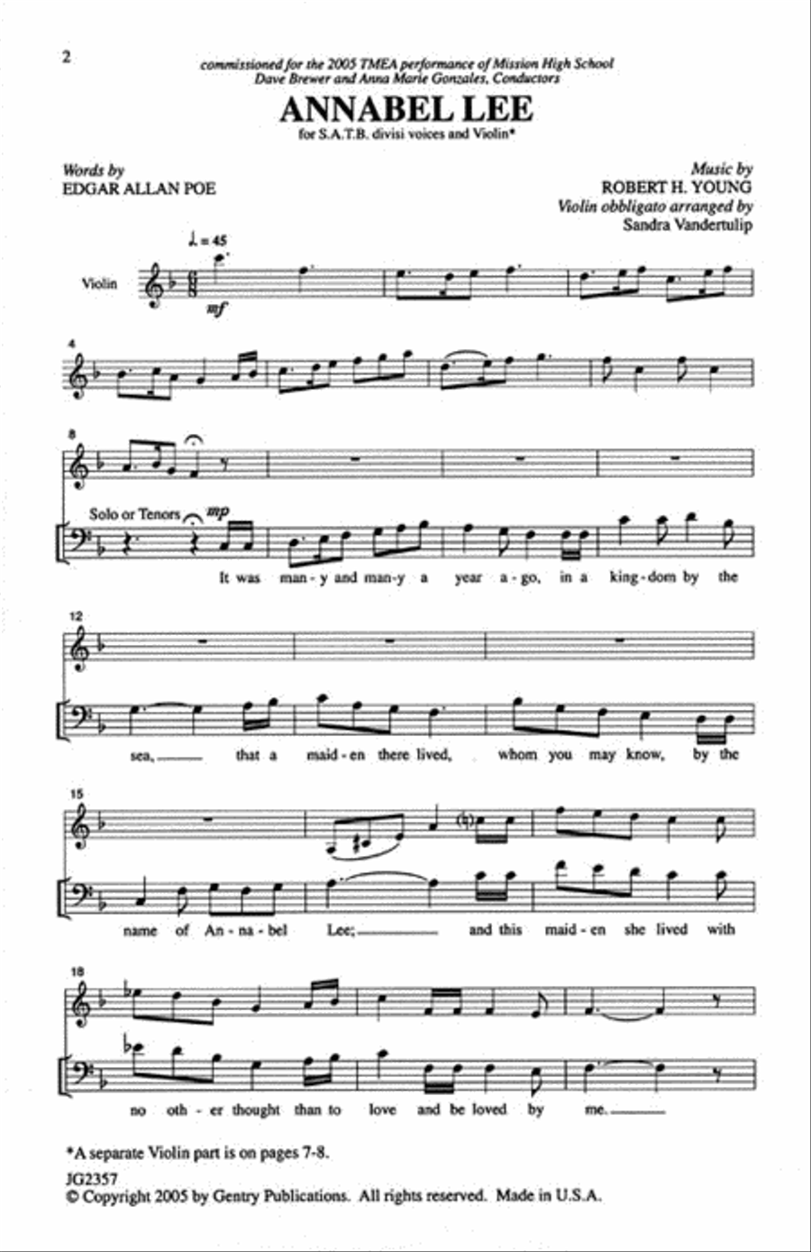 <br>Sheet music extract