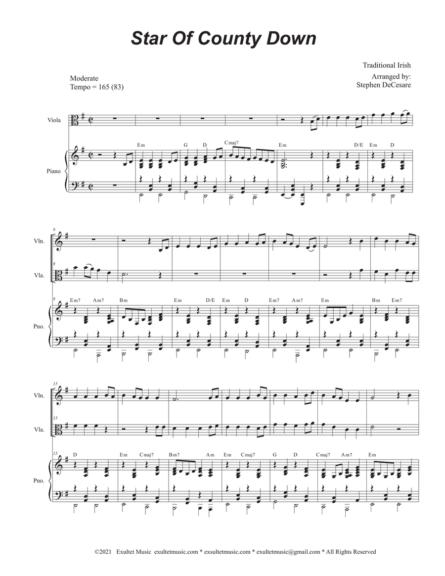 Star Of County Down (Duet for Violin and Viola) String Duet scores gallery preview page 1