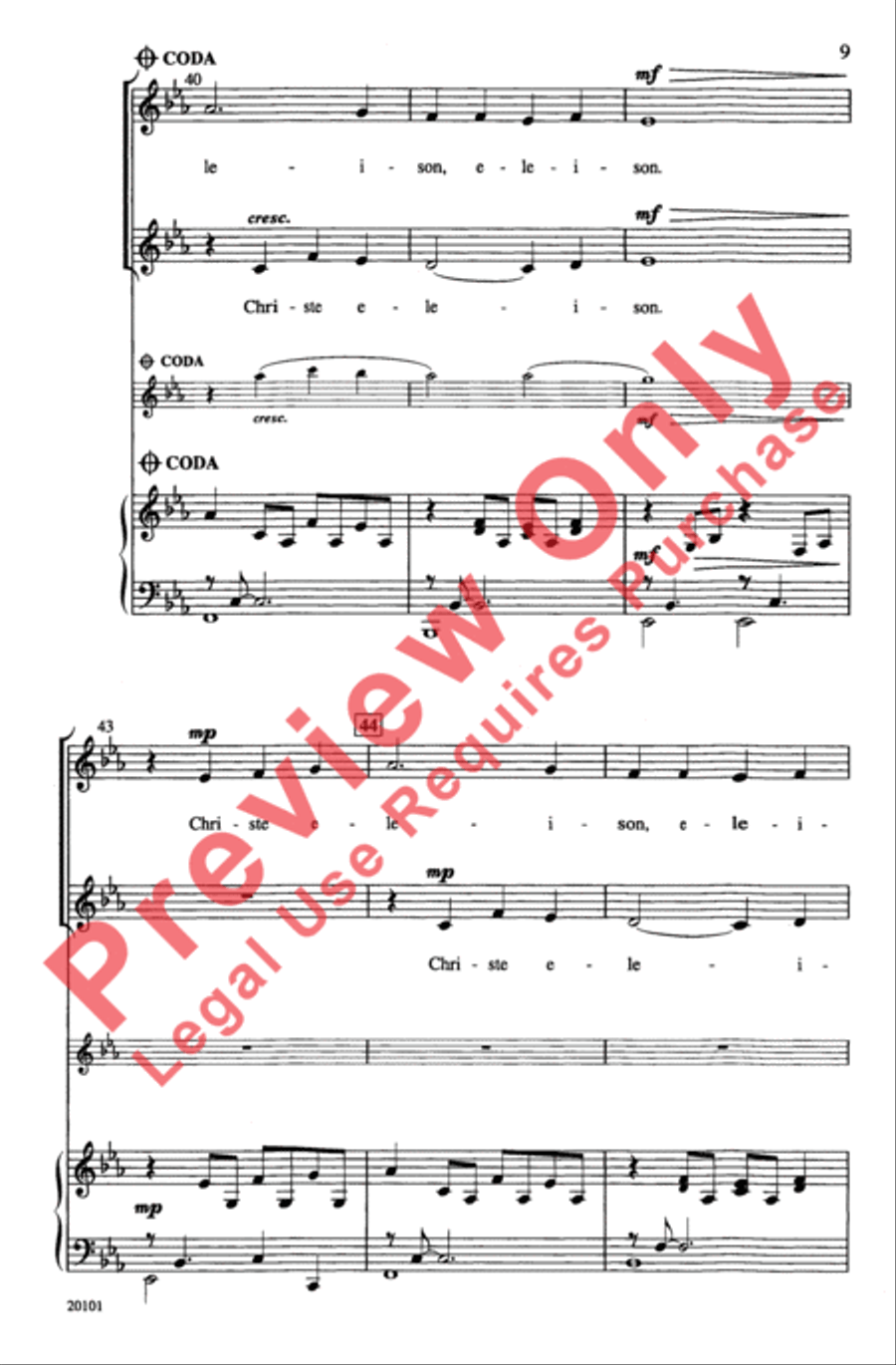 Kyrie Kanon 2-Part scores gallery preview page 9