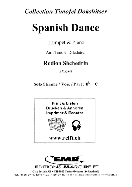 Spanish Dance by Rodion Shchedrin Cornet - Sheet Music