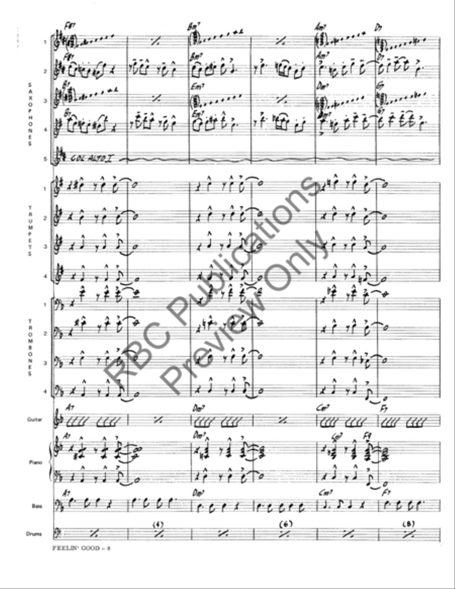 Feeling Good (Score) Feeling Good (Score) Jazz Ensemble scores gallery preview page 11