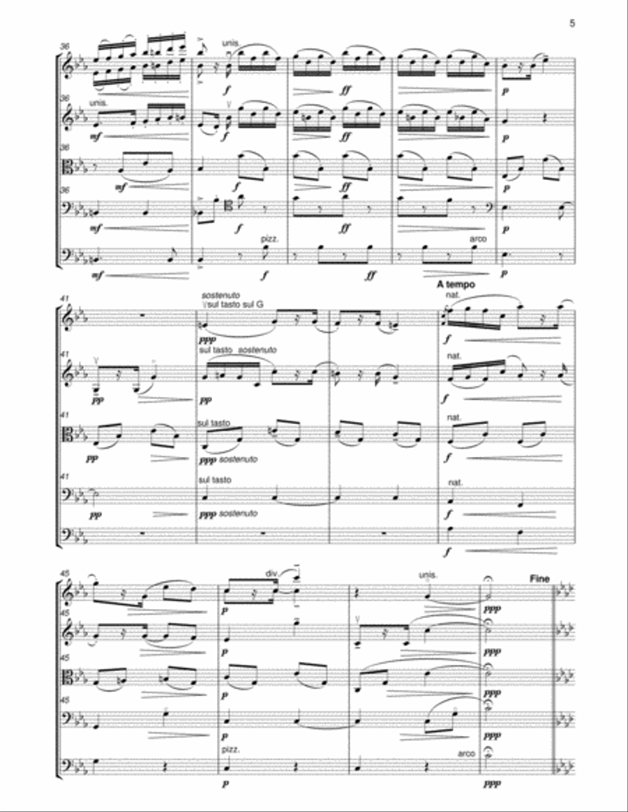 REGER Moment Musicale (from 10 Short Pieces Op.44) for string orchestra String Orchestra scores gallery preview page 4
