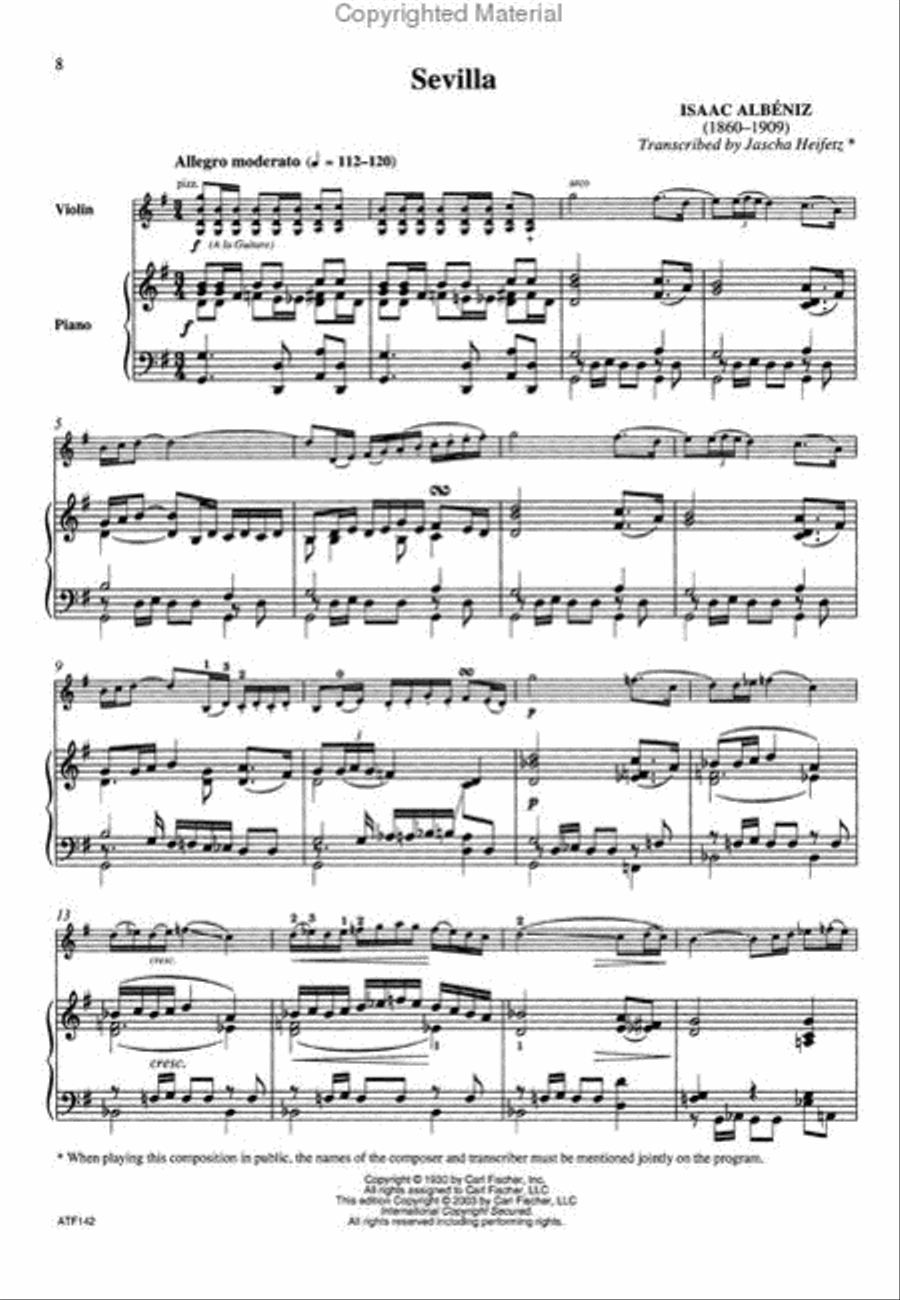 The Heifetz Collection, Volume 3 Violin Solo scores gallery preview page 2