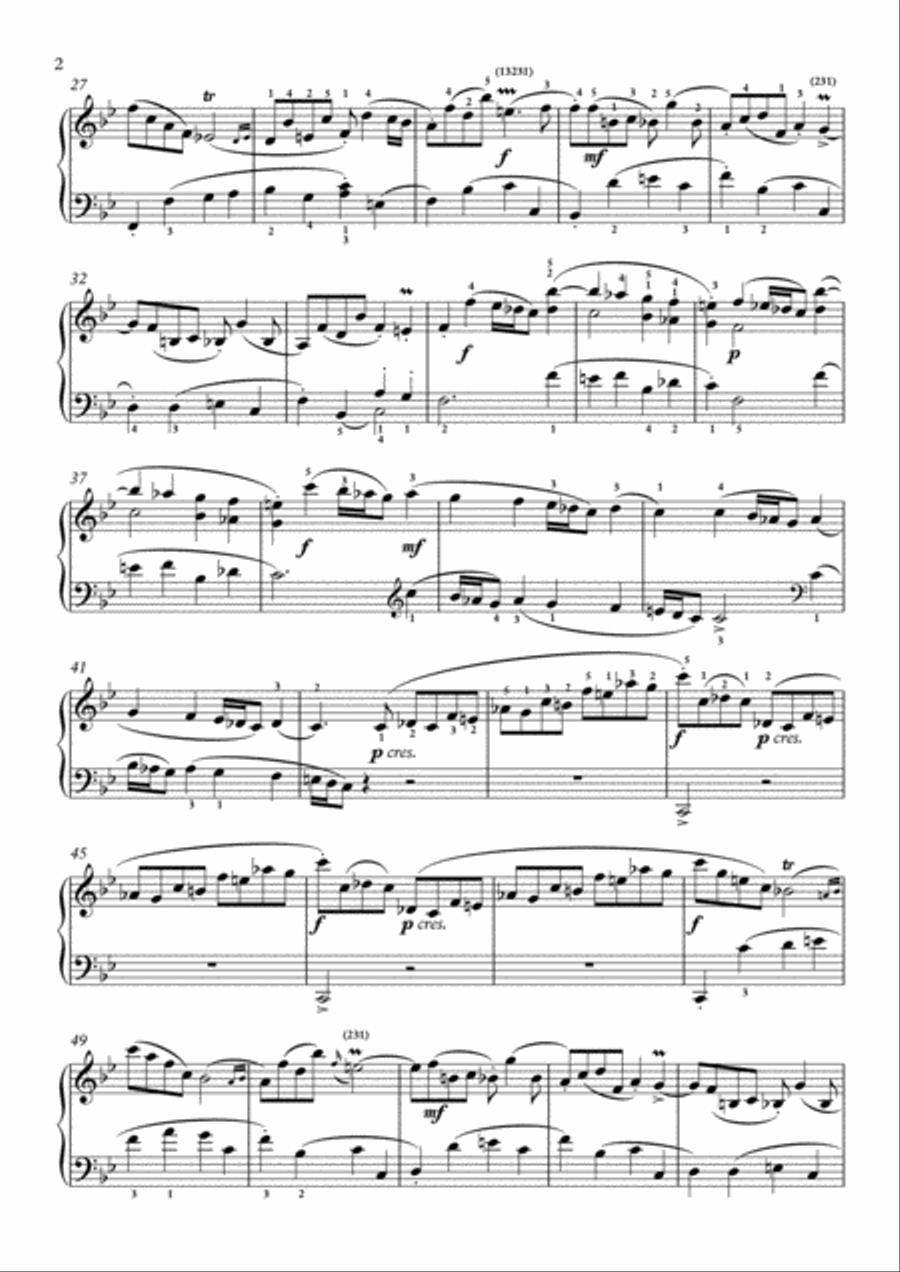 Scarlatti-Sonata in B-Major L.397 K.16(piano) Piano Solo scores gallery preview page 3