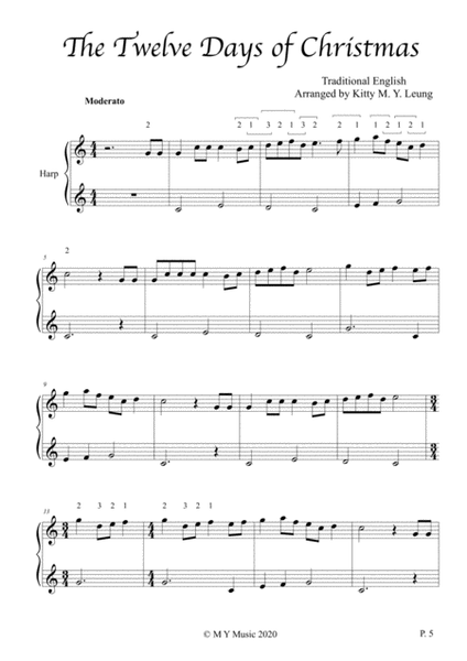 Christmas Songs (Book 4) - 15 String Harp (from Middle C)