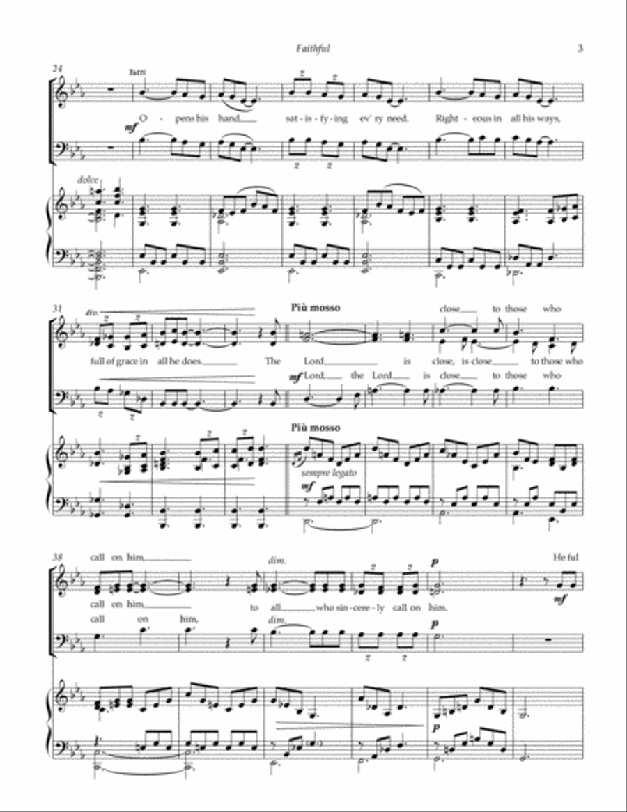 Faithful - SAB Faithful - SAB 3-Part scores gallery preview page 3