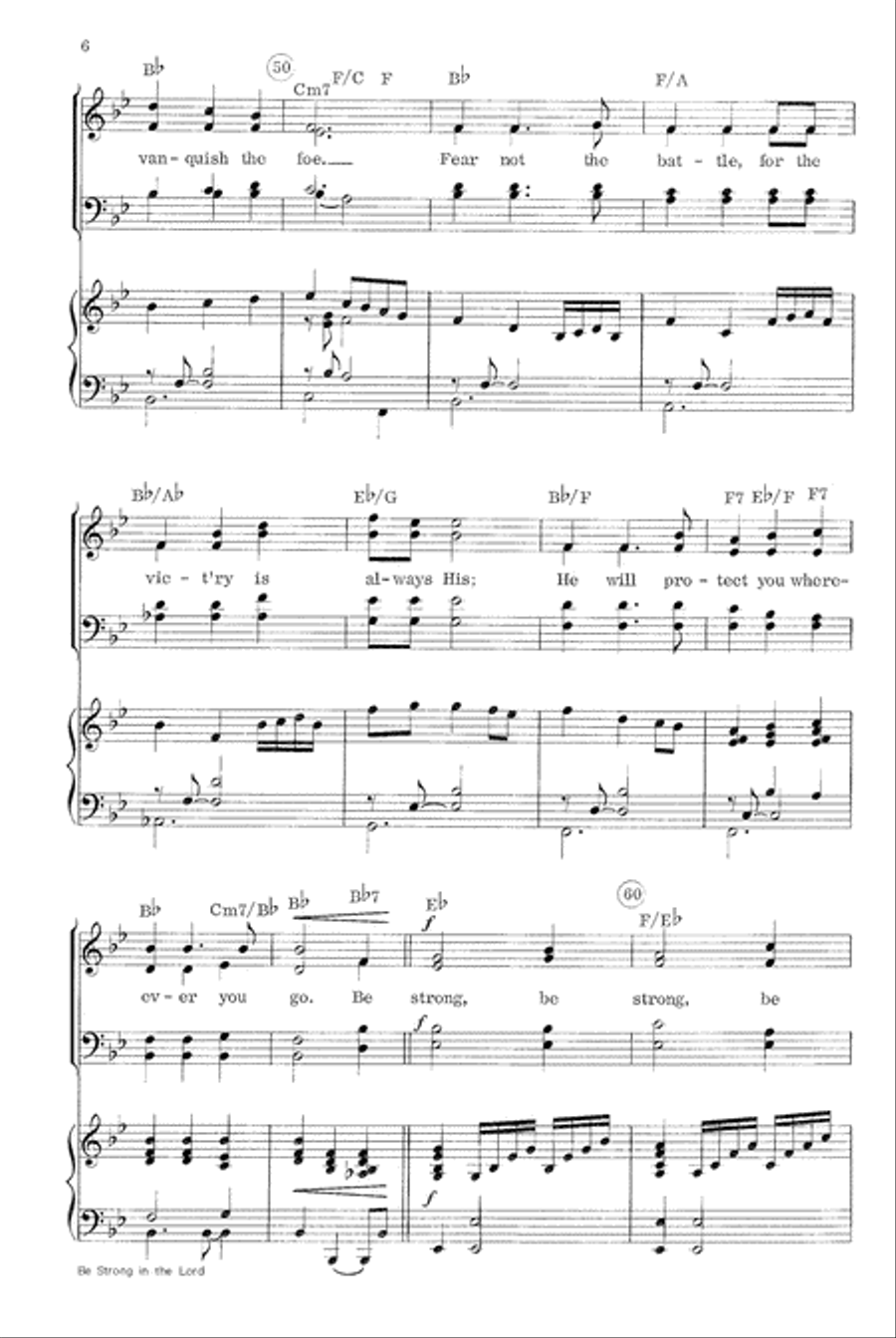 Be Strong in the Lord 4-Part scores gallery preview page 7