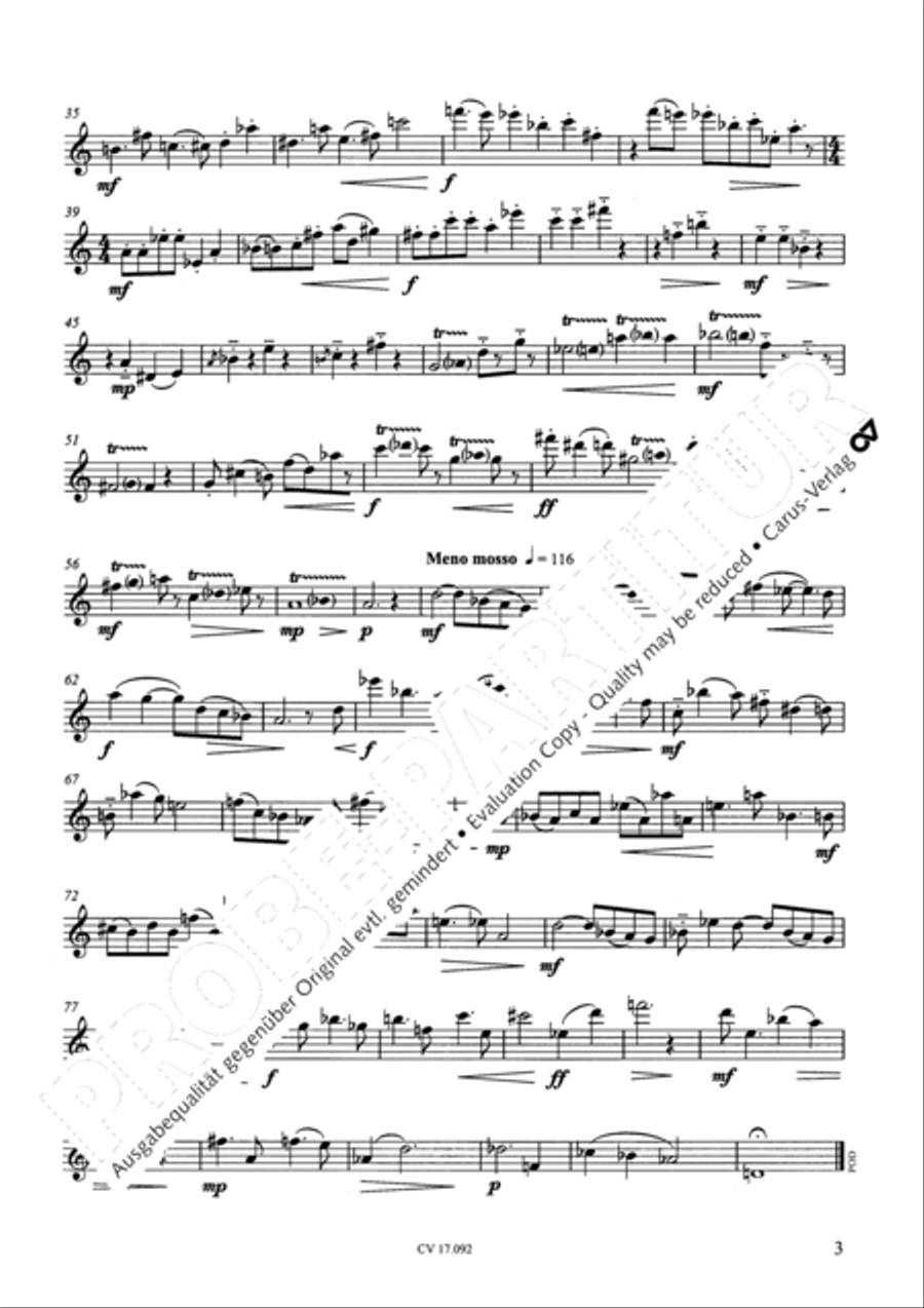 Komposition fur Querflote solo Flute Solo scores gallery preview page 4