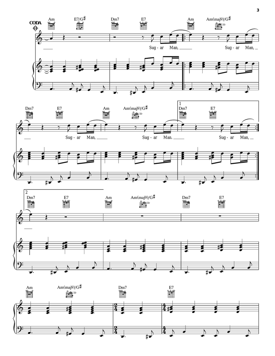 Sugar Man Acoustic Guitar scores gallery preview page 3
