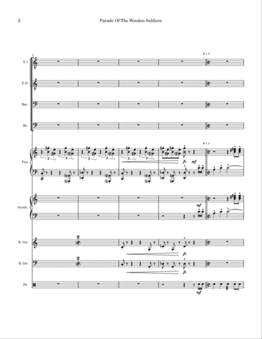Parade Of The Wooden Soldiers Small Ensemble scores gallery preview page 2