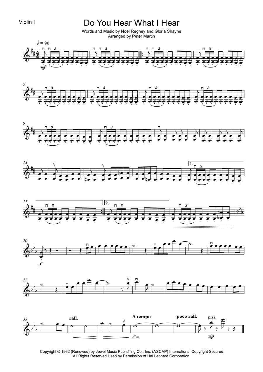 Do You Hear What I Hear String Quartet scores gallery preview page 3