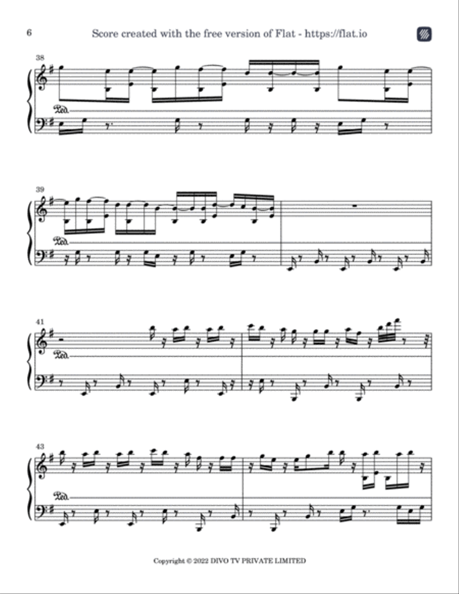 Megham Karukatha Piano Solo scores gallery preview page 6