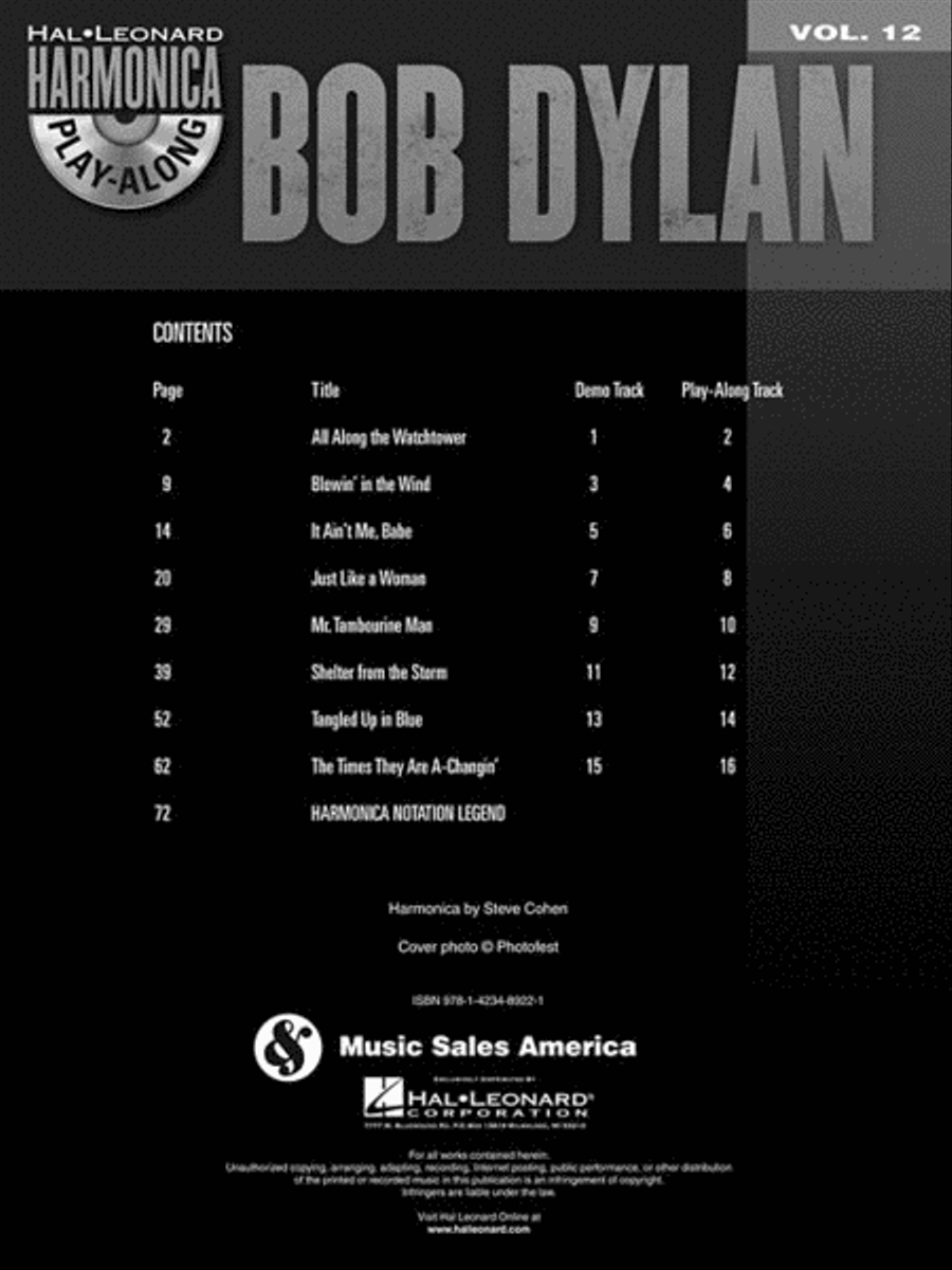 Bob Dylan Harmonica scores gallery preview page 4
