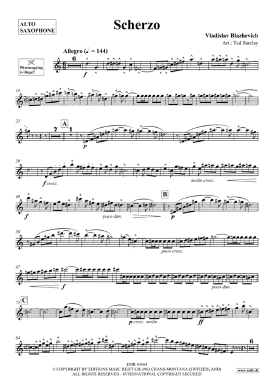 Scherzo Scherzo Alto Saxophone scores gallery preview page 2